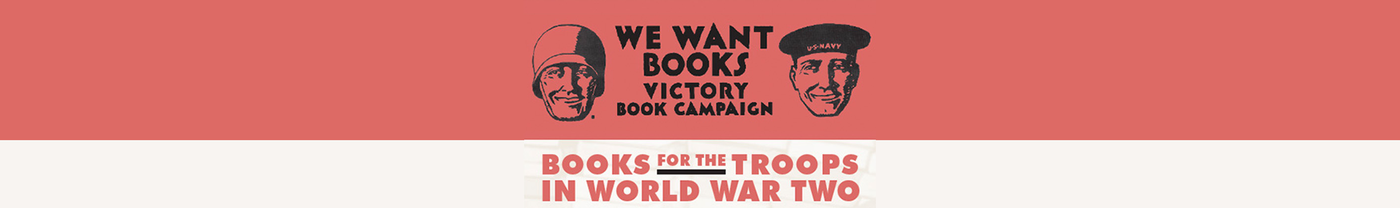 We Want Books for the Troops banner