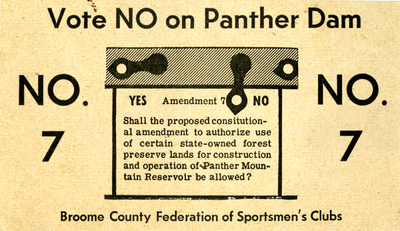 Circular encouraging a "Vote No!" on Amendment 7, a proposed constitutional amendment allowing for the construction of the Panther Mountain Reservoir.