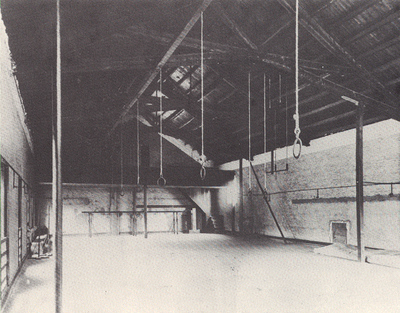 Old Gym Hall, interior, early 1900s. Image from Davis, Hugh Garnett. A Memoir of Union College Life, 1903 - 1907.