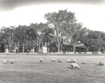 North College viewed from The Pasture, early 1900s. Union College Schaffer Library, Special Collections Picture File.