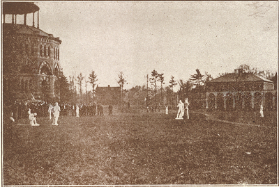 Playing baseball with museum statues, 1903. Reprinted in the Concordiensis, May 18, 1928.