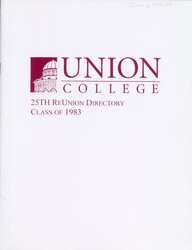 25th ReUnion Directory, Class of 1983, Cover