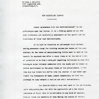 Persuasive essay written by Paul Schaefer arguing against the Porter-Brereton Amendment, exclaiming that Lean-Tos are crucial towards maintain the wildness of the Adirondacks, circa 1931.