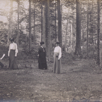 Edwardian dressed campers.