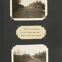 Excerpt from an album of fire truck roads in the Great Smokies and the Adirondack Park taken by Robert Marshall, circa 1936, lent to Paul Schaefer by George Marshall.